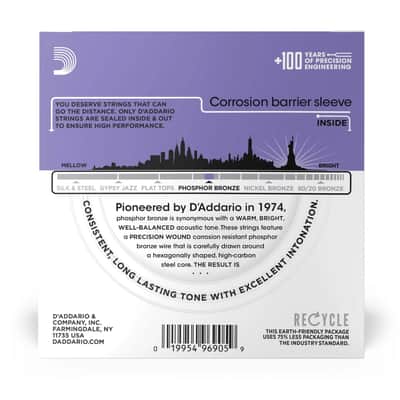 D'Addario Phosphor Bronze 11 - 52 Acoustic Guitar Strings TEN SETS image 2