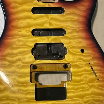2010 MIJ Charvel San Dimas Wild Card #5 Lava Molten Crust Guitar Body Floyd Ready image 6