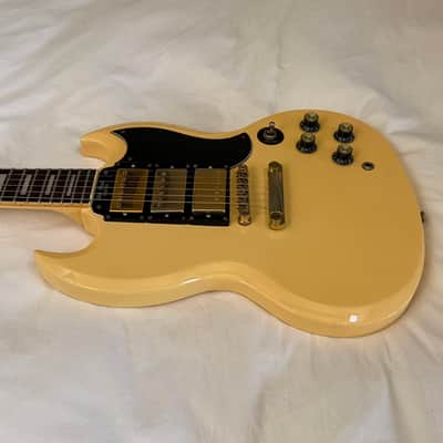 2010 Gibson Epiphone (G-400) SG Les Paul Custom Three Pickup - Made in Korea (MIK) - Antique Ivory - Free Pro Setup image 5