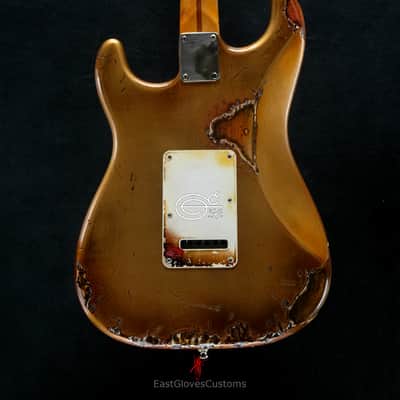 Fender Stratocaster 60th Anniversary Rusty Gold Heavy Aged Relic by East Gloves Customs image 16