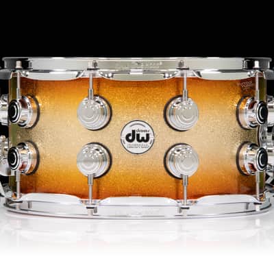 DW Collector's Series 7x14 SSC Maple Snare Drum Gold Glitz image 1