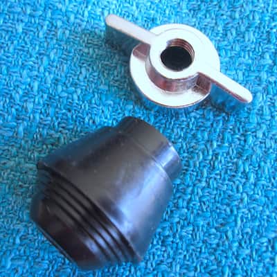 Bass Drum Leg Spur Wing Nut & Rubber Foot - NOS image 2