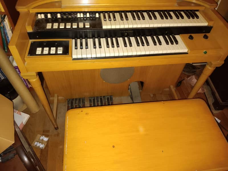 Hammond M3 with Tone Cabinet 1959-1960 - Blonde image 1