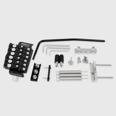 Tremoline FT36T-R2-BS Stainless Steel double locking tremolo + R2 (41.4mm) Locking Nut, Black image 3