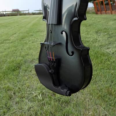 Glasser AEX Carbon Composite Acoustic Electric 4-String Violin 4/4 size 2020s Gun Metal image 18
