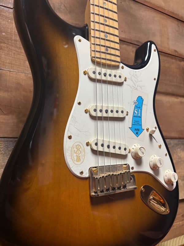 2004 Fender 50th Anniversary Limited Edition American Deluxe Strat MP 2 Tone Sunburst image 1