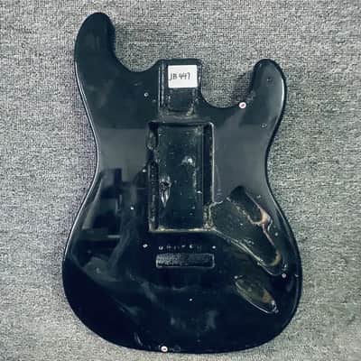 Black Basswood Guitar Strat Style Body image 1