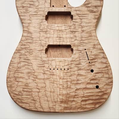 Shepard Custom Guitars Custom Telecaster Body Semi-hollow Backroute F Hole Optional Quilted Maple Top On 1pc Mahogany 2026 - Unfinished image 2