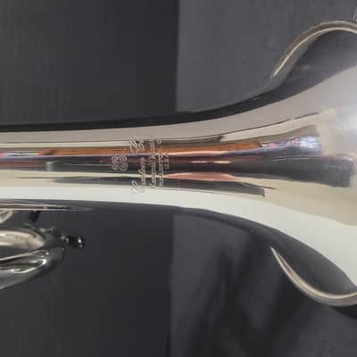 KANSTUL CUSTOM CLASS 3 VALVE SOPRANO G BUGLE , Mouthpiece & Case - Silver plated image 17