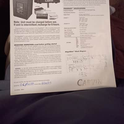 Carvin Stagemate S400 Battery Powered Monitor Amplifier Speaker image 6