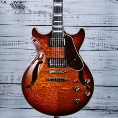 Ibanez AM93QA AM Artcore Expressionist Hollow-Body Electric Guitar | Vintage Violin High Gloss image 1