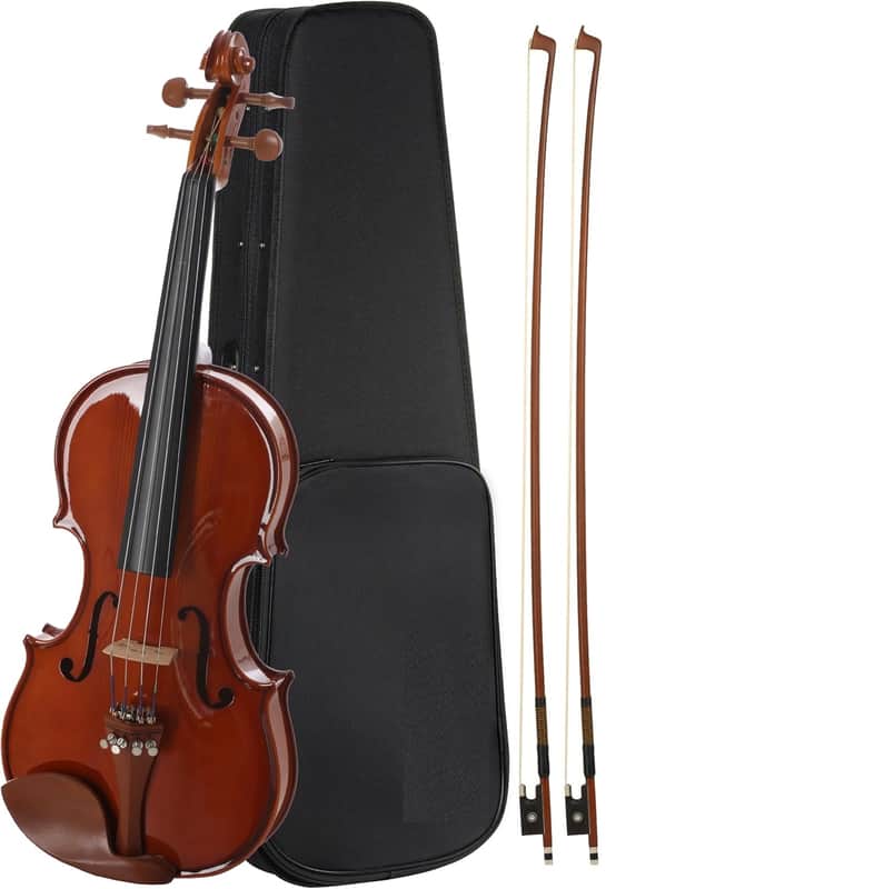 1/4 Violin Solidwood Violin with Strings, Bow, Rosin, Tuner, Shoulder Rest & Lesson Book – Ideal for Beginners image 1