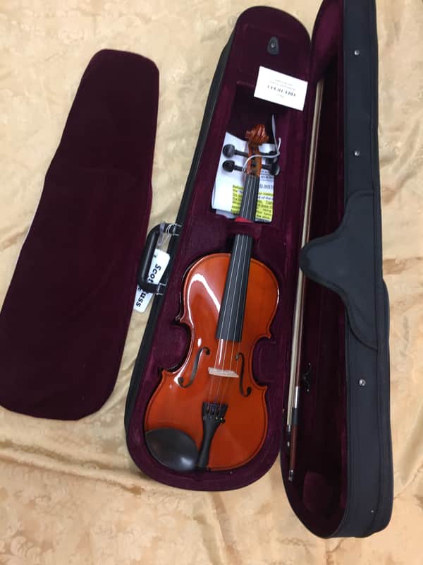 Celestini 4/4 Size (14")Advanced Student Violin Gloss Finish-Real Wood w/Setup! image 1