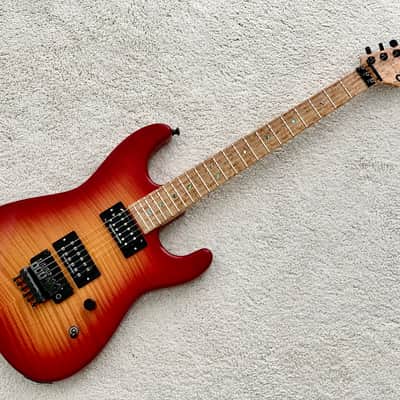 Charvel USA Custom Shop San Dimas Flame Maple Top  Cherry Burst image 2