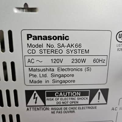 Panasonic SA-AK66 Stereo System + Speakers - AM/FM, 5 CD, Dual Tape - Works 100% image 10