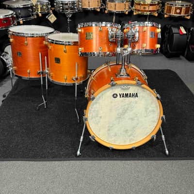 ~RARE!~ Yamaha Maple Custom 5-Piece 10/12/14/16/20 Drum Kit Set in Satin Natural Vintage with SKB Soft-Shell Bags image 5