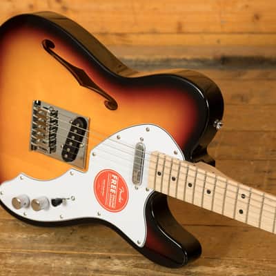 Squier Affinity Series Telecaster Thinline - Maple - 3-Colour Sunburst image 5