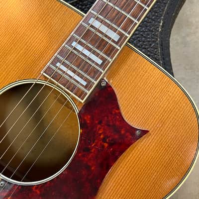 1965 Vintage Kay K-23 Jumbo Flat Top Acoustic Guitar Natural image 5