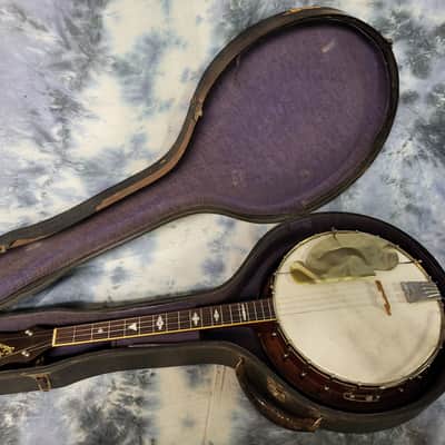 Vintage RARE 1925 Prewar The Gibson TB-2 Tenor Banjo Original Rest Pickguard Hardshell Case image 20