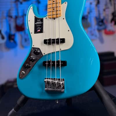 Fender American Professional II Jazz Bass Left-handed Miami Blue Maple Fingerboard Auth Deal!  408 image 1