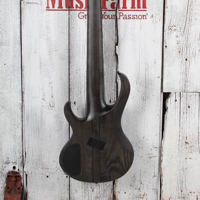 Ibanez BTB806MS Multi Scale 6 String Electric Bass Guitar Trans Gray Flat w Case image 7