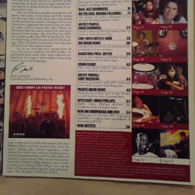 Vintage DW " Edge " Magazine from 2005 ( * Tommy Lee Poster still inside it * ) image 6