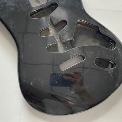 Black Basswood Guitar Stratocaster Strat Style Body image 2