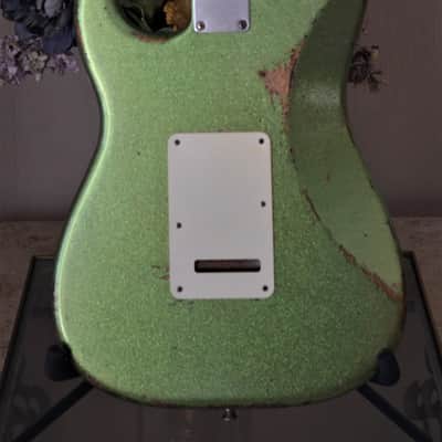 Fender Custom Stratocaster Heavy Relic Lime Green Sparkle CS Texas Specials image 18