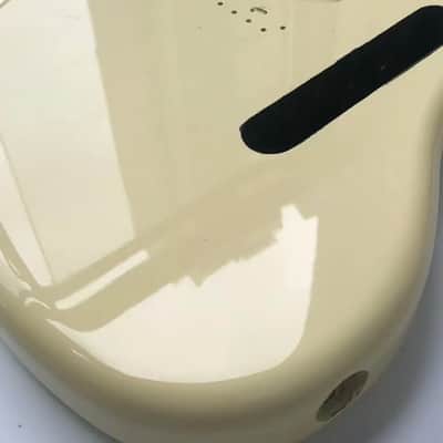 Jaguar Style Electric Guitar Body in Cream White image 5