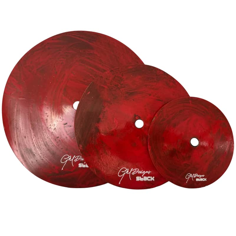 5"/7"/9" GM Designs MINI Crunch/Clap RED Stack – Dirty, Cutting & Textured!