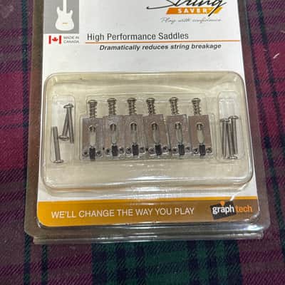 Graph Tech String Saver Classics Strat & Tele Saddles - Chrome image 1