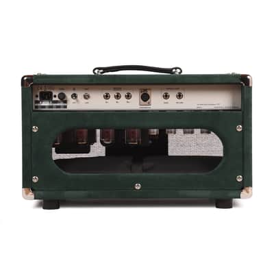Two Rock Classic Reverb Signature Silver Anodized 100w Head Forest Green Suede w/ Cane Grill & Silver Skirted Knobs Pre-Order image 3