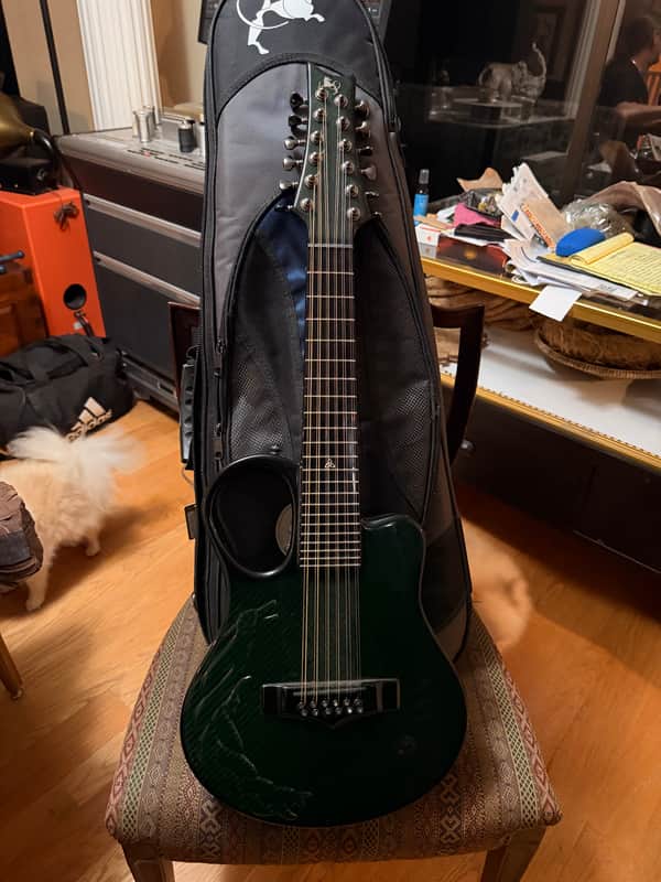 Emerald Amicus short scale 12-string guitar 2000’s - Green carbon fiber image 1