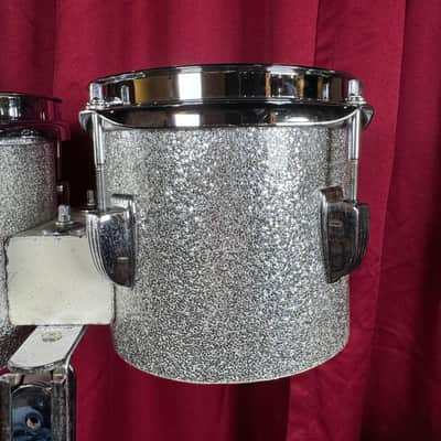Vintage Ludwig 6" & 8" Tunable Bongos Silver Sparkle image 7