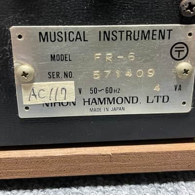 Ace Tone FR-6 Rhythm Ace Dead stock 1960s - Black / Wood image 8