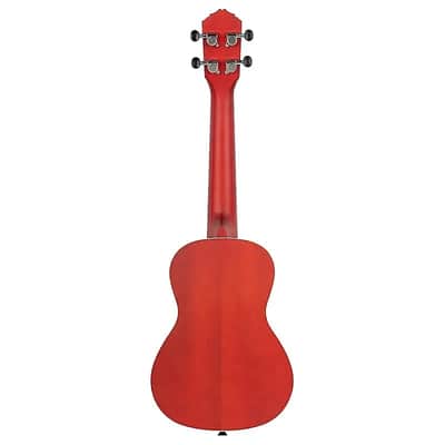 New Old Stock W/Gig Bag, Extra Strings, Mic Stand Clamp & Accessories Ortega RUFIRE Concert Ukulele Okoume Fire Red - Fire red image 2