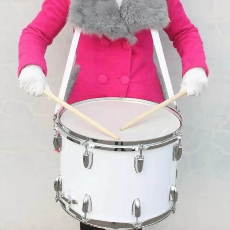 14" Marching Snare Drum for Beginners – Wood Shell Percussion Kit with Strap, Drumsticks & Key – Ideal for School Band & Practice image 1
