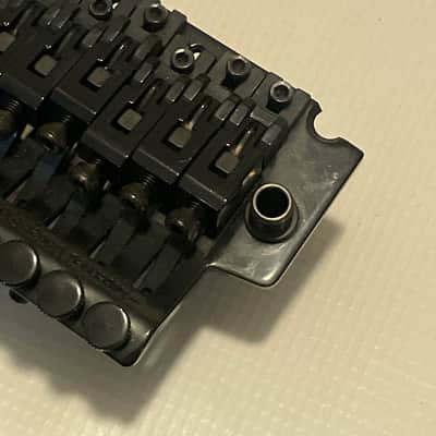 2000's Jackson Dinky Guitars JT-580LP Black Licensed Floyd Rose Tremolo Guitar Bridge image 12