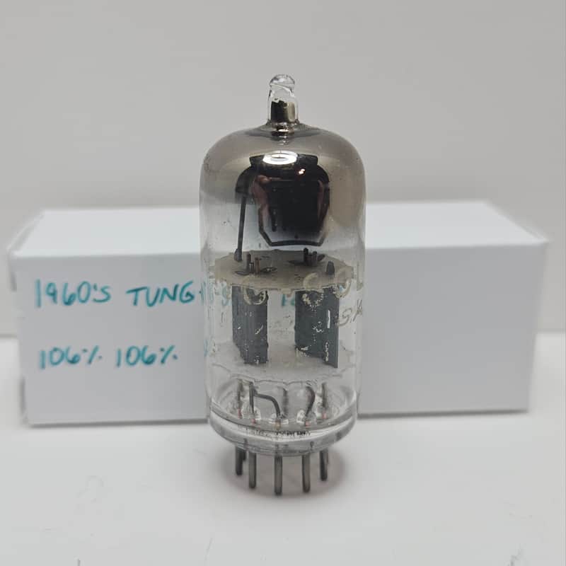 Vintage 1960's Tung-Sol 12AT7 Tube *TESTS NOS* 106% 106% ECC81 image 1