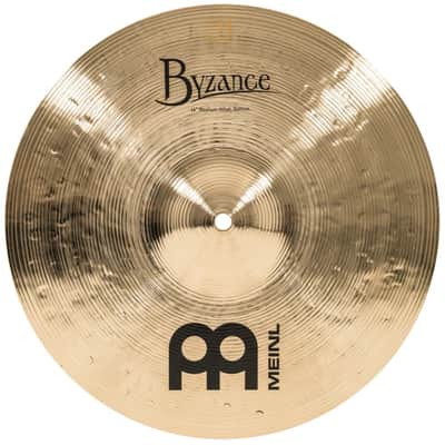 Meinl Byzance Brilliant Medium Hi Hat Cymbals 14 image 1
