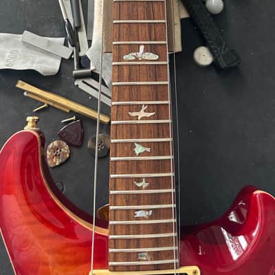 2001 PRS Custom 24 10 Top (Birds & Gold Hardware)- Cherry Sunburst w/ OHSC image 22