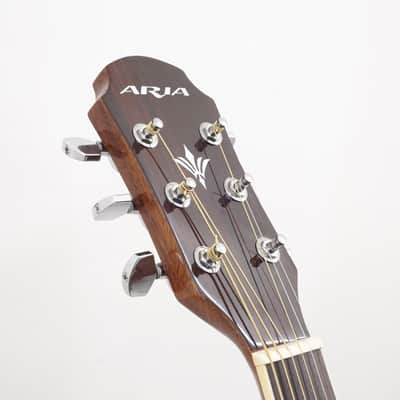 Aria AW-50 Dreadnought Acoustic (Natural Gloss) + Hard Case image 7