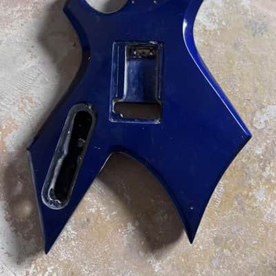 Metallic Blue HH Warlock Style Guitar Body image 3