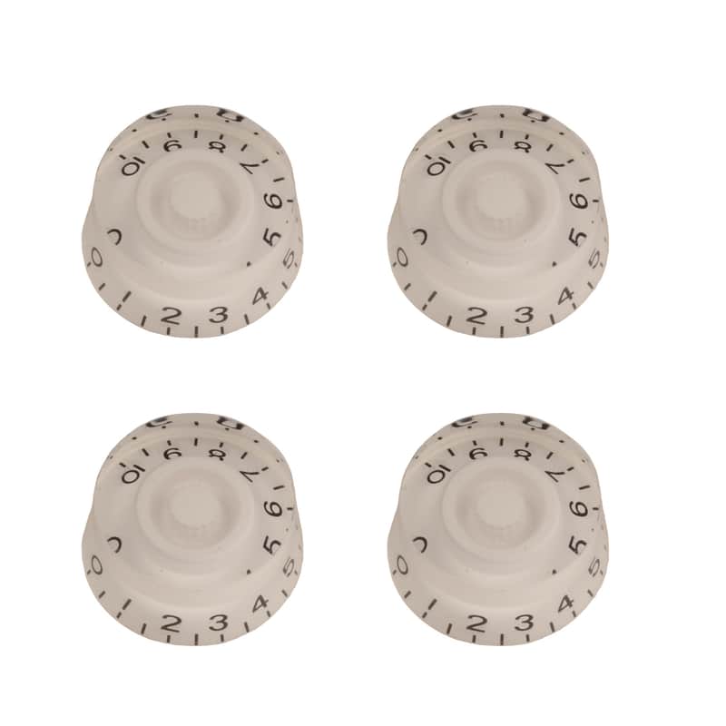 Seismic Audio SAGA43WHITE-4Pack Replacement Electric Guitar Acrylic Speed Knobs (4-Pack) image 1