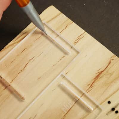 Lone Buck Guitars Bass Guitar Adjustable 30" - 34" Fan Fret Multi-scale layout tool for fingerboard fretting Acrylic 2025 image 7