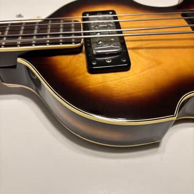Geeco Apollo Hofner Copy Beatle Bass  500/1 1970's - Sunburst image 5