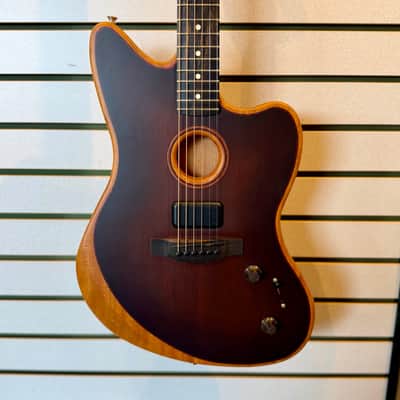 Fender American Acoustasonic Jazzmaster All-Mahogany 2022 - Present - Bourbon Burst image 2