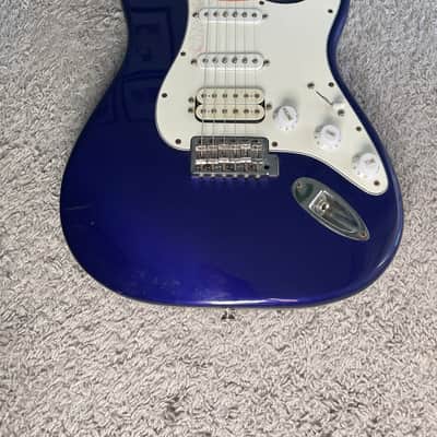 Fender Standard Stratocaster HSS 2000 MIM Midnight Blue Strat Guitar + Gig Bag image 2