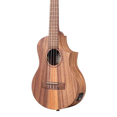 Kala Teak Tri-Top Tenor Ukulele with Cutaway & EQ image 3