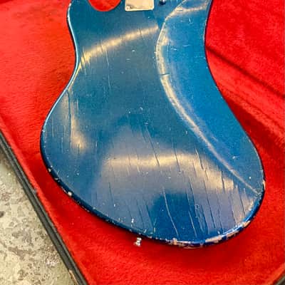 Guyatone LG-350T Sharp 5 c 1967 Blue sparkle original vintage MIJ Japan bizarre guitar guya image 9
